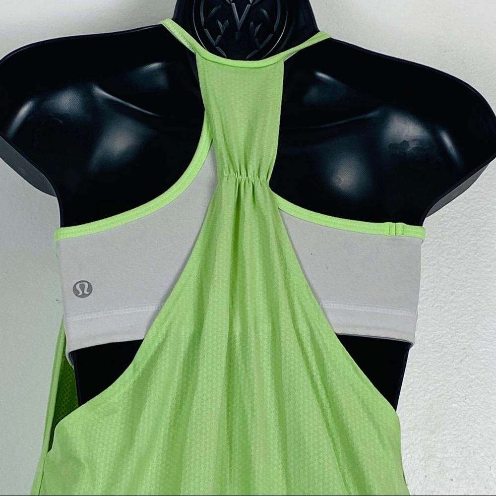 Lululemon No Limits Tank Top  Built in Bra Green - Picture 8 of 11